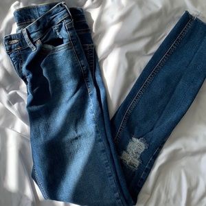 Topshop Jamie Medium Wash Blue Jeans